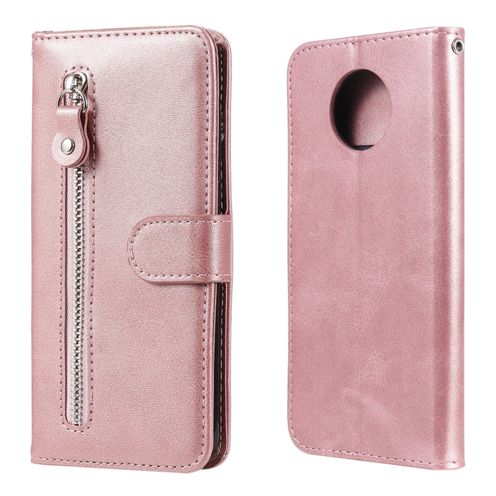 Para Xiaomi Redmi Note 9 5G (versión CN) / Note 9T 5G Estuche de cuero con tapa horizontal con cremallera y textura de becerro a la moda con soporte, ranuras para tarjetas y billetera, For Xiaomi Redmi Note 9 5G (CN Version)