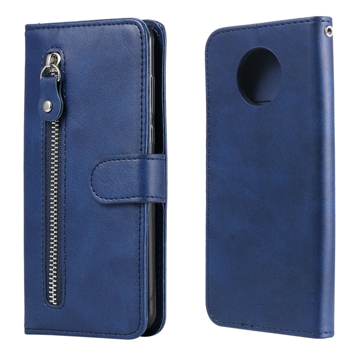 Para Xiaomi Redmi Note 9 5G (versión CN) / Note 9T 5G Estuche de cuero con tapa horizontal con cremallera y textura de becerro a la moda con soporte, ranuras para tarjetas y billetera, For Xiaomi Redmi Note 9 5G (CN Version)