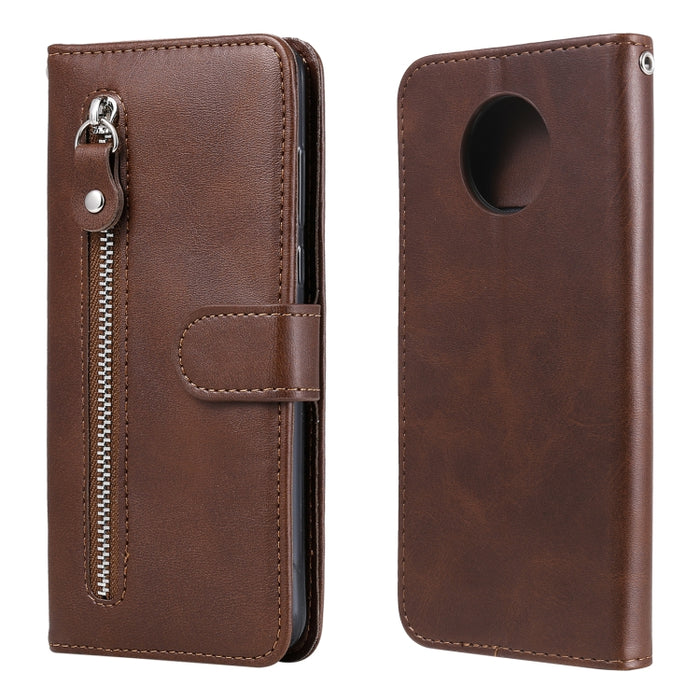 Para Xiaomi Redmi Note 9 5G (versión CN) / Note 9T 5G Estuche de cuero con tapa horizontal con cremallera y textura de becerro a la moda con soporte, ranuras para tarjetas y billetera, For Xiaomi Redmi Note 9 5G (CN Version)
