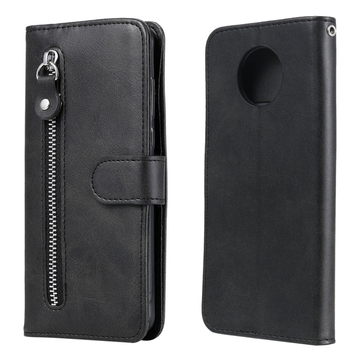 Para Xiaomi Redmi Note 9 5G (versión CN) / Note 9T 5G Estuche de cuero con tapa horizontal con cremallera y textura de becerro a la moda con soporte, ranuras para tarjetas y billetera, For Xiaomi Redmi Note 9 5G (CN Version)