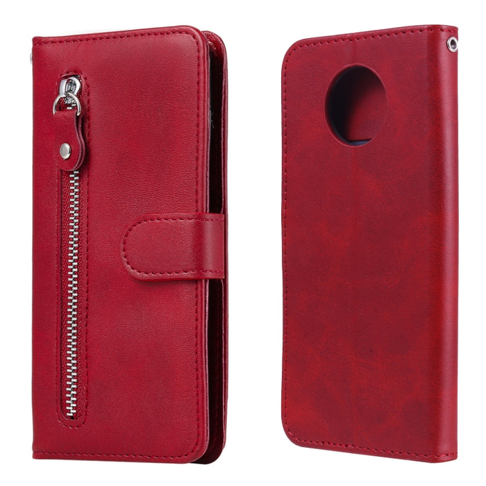 Para Xiaomi Redmi Note 9 5G (versión CN) / Note 9T 5G Estuche de cuero con tapa horizontal con cremallera y textura de becerro a la moda con soporte, ranuras para tarjetas y billetera, For Xiaomi Redmi Note 9 5G (CN Version)