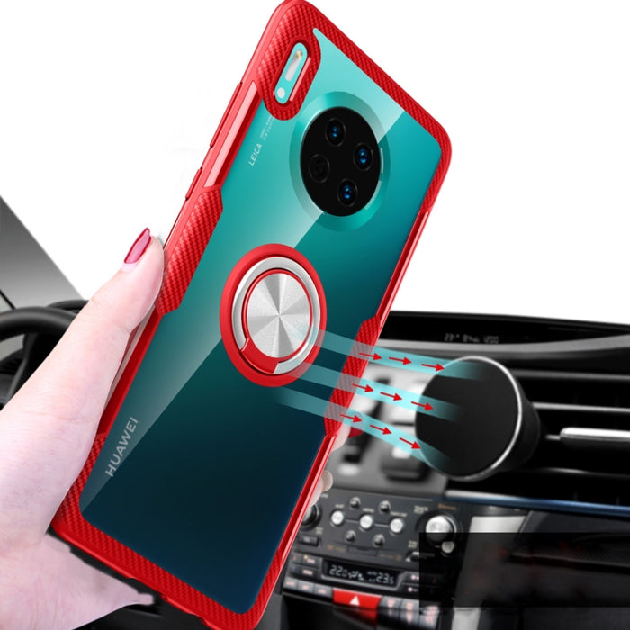 Funda protectora a prueba de golpes de TPU + acrílico con soporte de anillo de metal, For Huawei Mate 30, For Huawei Mate 30 Pro, For Xiaomi Redmi Note 8, For Xiaomi Redmi Note 8 Pro