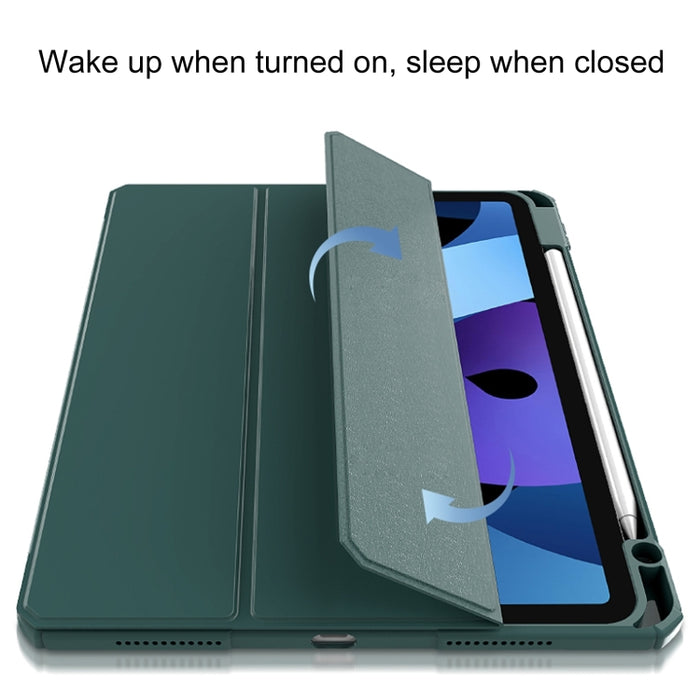Mutural Pinyue Series PC + TPU Funda de cuero con tapa horizontal con soporte y ranura para bolígrafo y función de reposo / activación para iPad Air (2020) 10.9