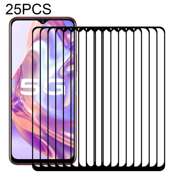 Película de vidrio templado de pantalla completa con pegamento completo de 25 piezas, For vivo Y20A (25 PCS), For OPPO Reno5 K (25 PCS), For Motorola Moto G9 Power (25 PCS), For Samsung Galaxy A02 (25 PCS), For Xiaomi Redmi K40 (25 PCS)                ...
