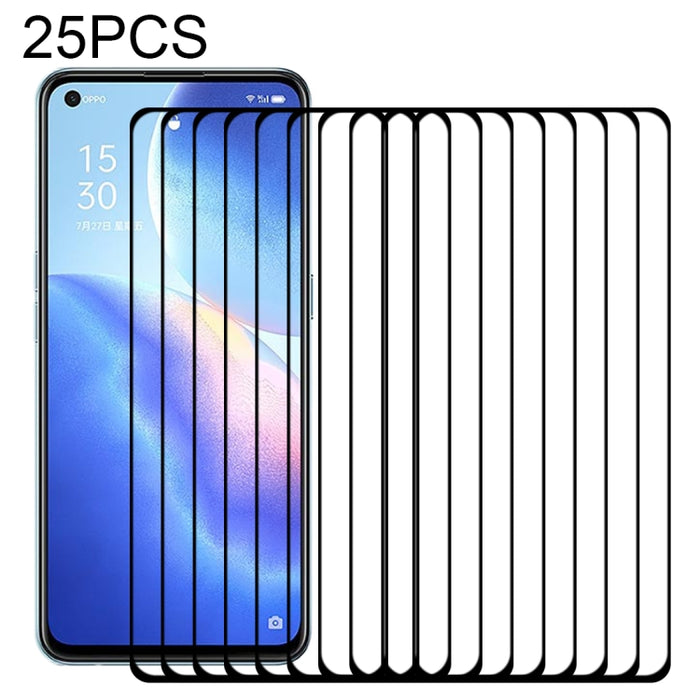 Película de vidrio templado de pantalla completa con pegamento completo de 25 piezas, For vivo Y20A (25 PCS), For OPPO Reno5 K (25 PCS), For Motorola Moto G9 Power (25 PCS), For Samsung Galaxy A02 (25 PCS), For Xiaomi Redmi K40 (25 PCS)                ...