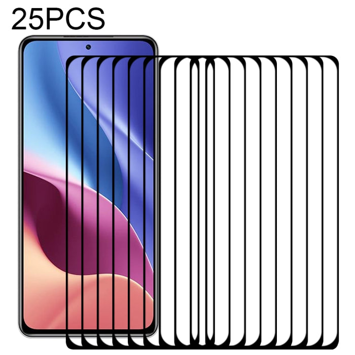 Película de vidrio templado de pantalla completa con pegamento completo de 25 piezas, For vivo Y20A (25 PCS), For OPPO Reno5 K (25 PCS), For Motorola Moto G9 Power (25 PCS), For Samsung Galaxy A02 (25 PCS), For Xiaomi Redmi K40 (25 PCS)                ...