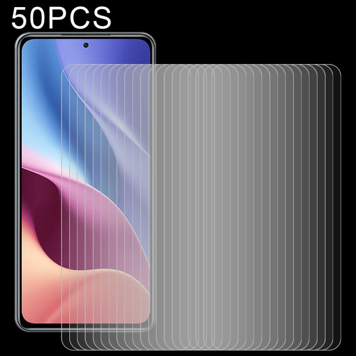 50 PCS 0.26mm 9H Dureza superficial 2.5D Película de pantalla no completa de vidrio templado a prueba de explosiones, For Xiaomi Redmi K40 Pro (50 PCS), For OPPO A55 5G (50 PCS), For Samsung Galaxy A02 (50 PCS)