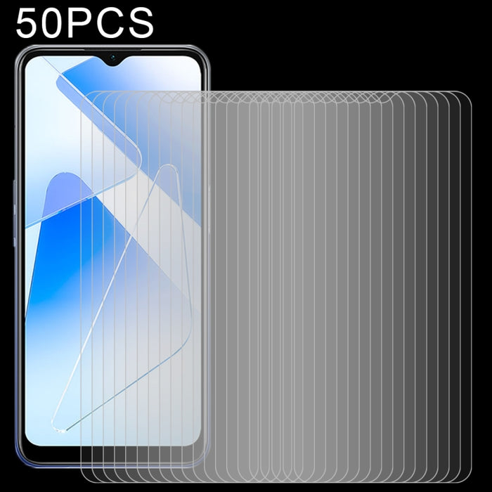 50 PCS 0.26mm 9H Dureza superficial 2.5D Película de pantalla no completa de vidrio templado a prueba de explosiones, For Xiaomi Redmi K40 Pro (50 PCS), For OPPO A55 5G (50 PCS), For Samsung Galaxy A02 (50 PCS)