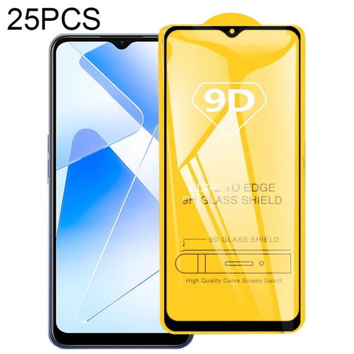 25 PCS 9D Película de vidrio templado de pantalla completa con pegamento completo, For OPPO A55 5G (25 PCS), For Samsung Galaxy A02 (25 PCS), For Xiaomi Redmi K40 (25 PCS), For Xiaomi Redmi K40 Pro (25 PCS)