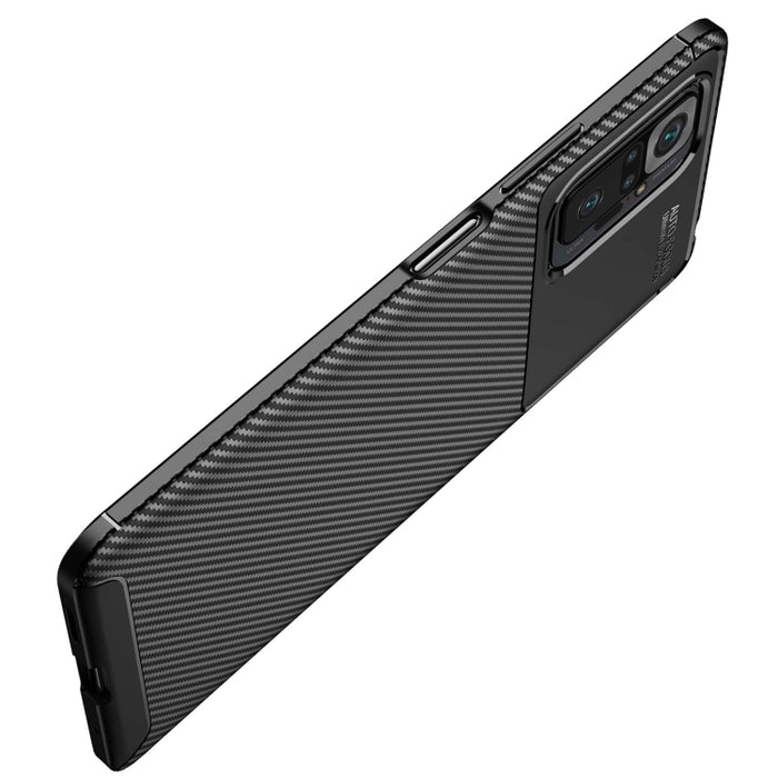 Funda de TPU a prueba de golpes con textura de fibra de carbono, For OPPO Realme C20, For Xiaomi Redmi Note 10 Pro