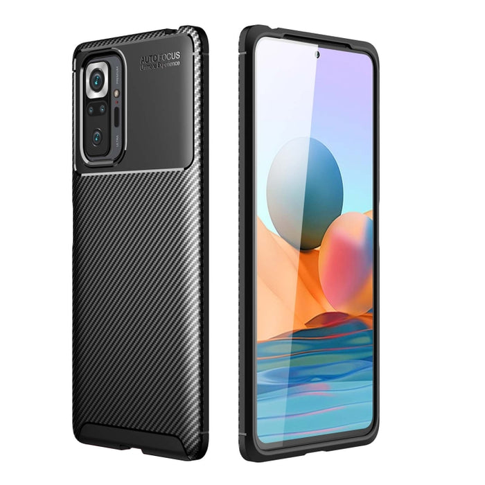 Funda de TPU a prueba de golpes con textura de fibra de carbono, For OPPO Realme C20, For Xiaomi Redmi Note 10 Pro