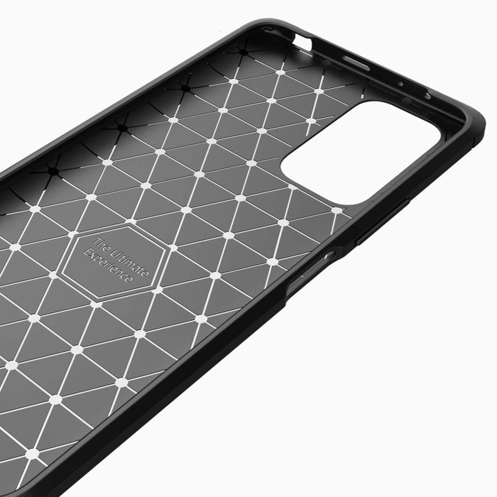 Estuche de TPU de fibra de carbono con textura cepillada, For Xiaomi Redmi Note 10 Pro