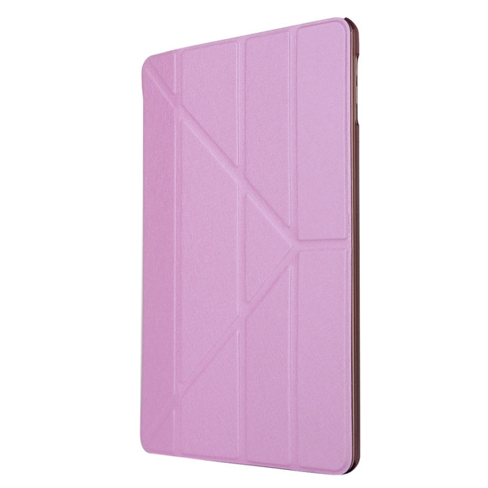Para iPad 10.2 pulgadas Textura de seda Deformación horizontal Flip Funda de cuero con soporte