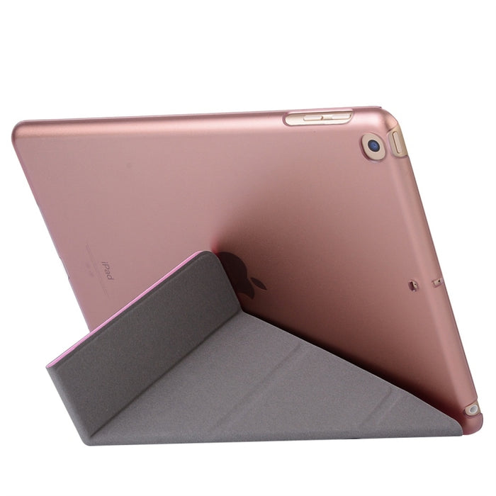 Para iPad 10.2 pulgadas Textura de seda Deformación horizontal Flip Funda de cuero con soporte