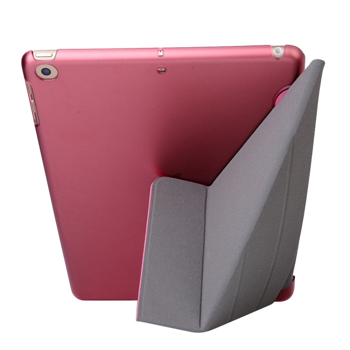 Para iPad 10.2 pulgadas Textura de seda Deformación horizontal Flip Funda de cuero con soporte