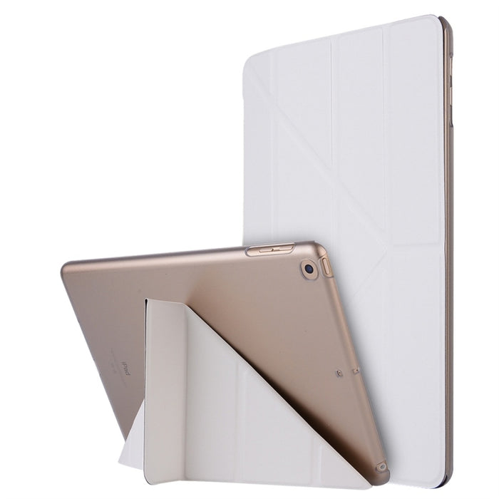 Para iPad 10.2 pulgadas Textura de seda Deformación horizontal Flip Funda de cuero con soporte