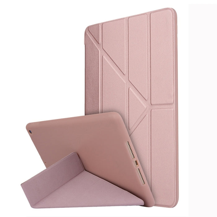 Para iPad 10.2 pulgadas TPU Deformación horizontal Flip Funda de cuero con soporte