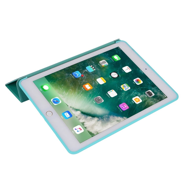 Para iPad 10.2 pulgadas TPU Funda de cuero con tapa horizontal, con soporte de tres pliegues