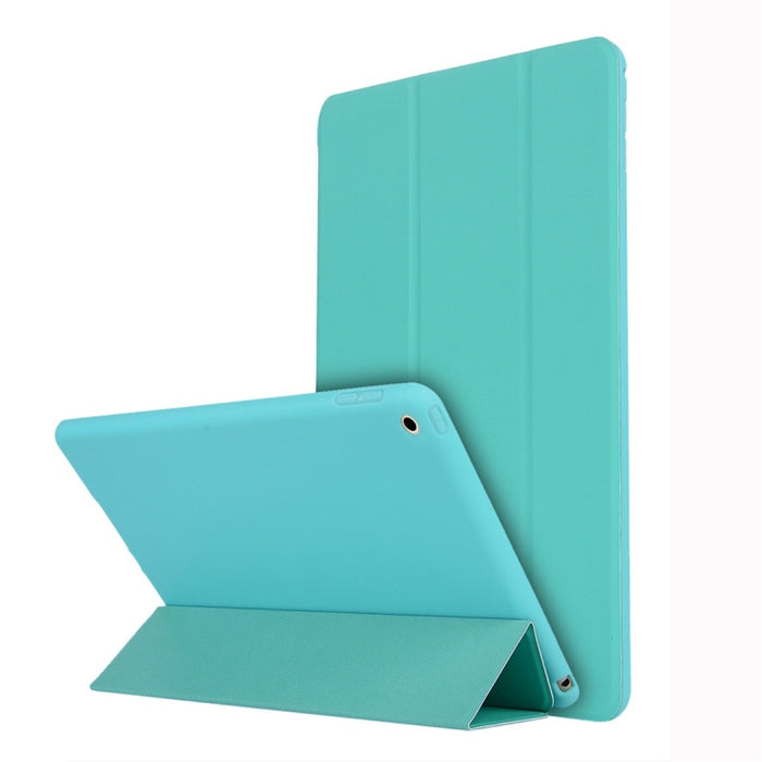 Para iPad 10.2 pulgadas TPU Funda de cuero con tapa horizontal, con soporte de tres pliegues