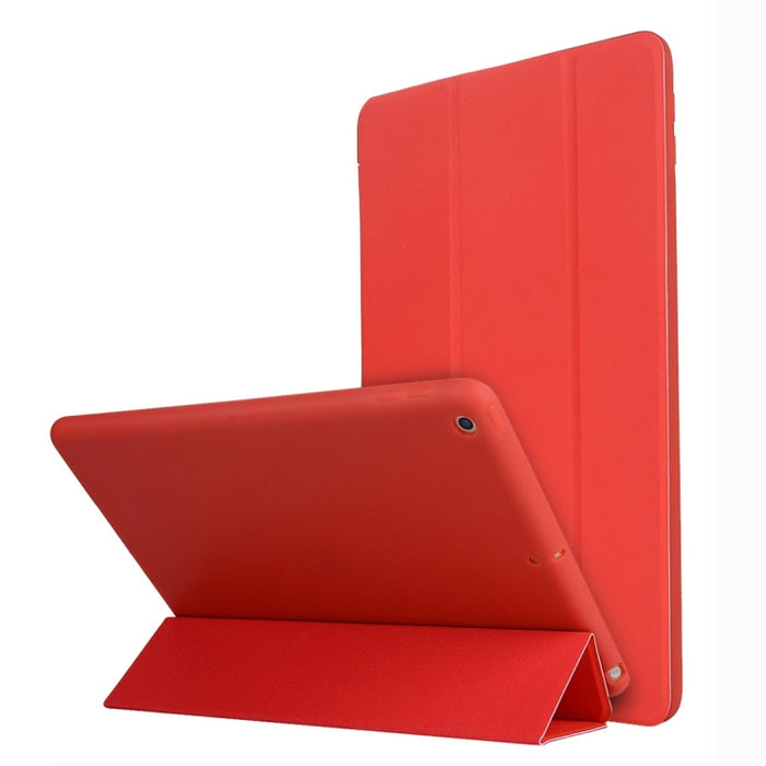 Para iPad 10.2 pulgadas TPU Funda de cuero con tapa horizontal, con soporte de tres pliegues