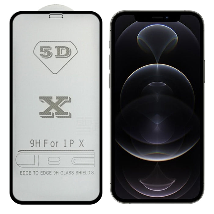Película de vidrio templado de pantalla completa con pegamento completo 9H 5D, For iPhone 12 / 12 Pro (White) (1 PC), For iPhone 12 / 12 Pro (Black) (1 PC), For iPhone 12 Pro Max (Black) (1 PC)