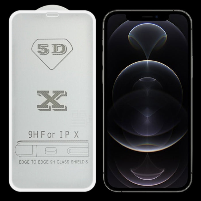 Película de vidrio templado de pantalla completa con pegamento completo 9H 5D, For iPhone 12 / 12 Pro (White) (1 PC), For iPhone 12 / 12 Pro (Black) (1 PC), For iPhone 12 Pro Max (Black) (1 PC)