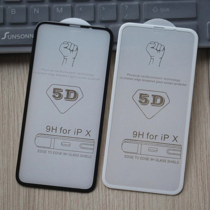 Película de vidrio templado de pantalla completa con pegamento completo 9H 5D, For iPhone 12 / 12 Pro (White) (1 PC), For iPhone 12 / 12 Pro (Black) (1 PC), For iPhone 12 Pro Max (Black) (1 PC)