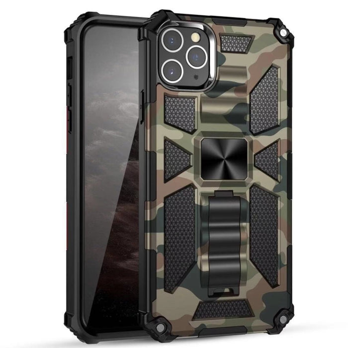 Camuflaje Armadura a prueba de golpes TPU + PC Estuche protector magnético con soporte, For iPhone 11, For iPhone 11 Pro, For iPhone 11 Pro Max