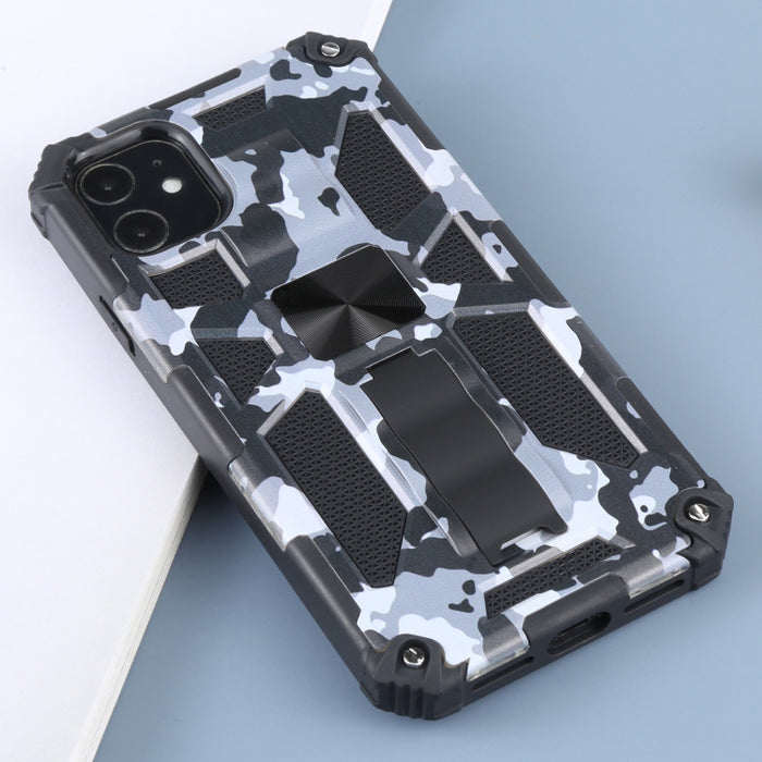 Camuflaje Armadura a prueba de golpes TPU + PC Estuche protector magnético con soporte, For iPhone 11, For iPhone 11 Pro, For iPhone 11 Pro Max