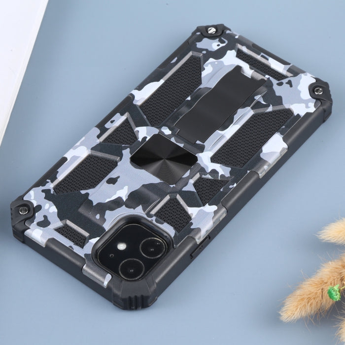 Camuflaje Armadura a prueba de golpes TPU + PC Estuche protector magnético con soporte, For iPhone 11, For iPhone 11 Pro, For iPhone 11 Pro Max