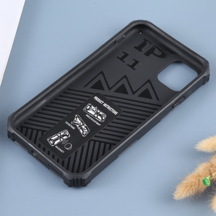 Camuflaje Armadura a prueba de golpes TPU + PC Estuche protector magnético con soporte, For iPhone 11, For iPhone 11 Pro, For iPhone 11 Pro Max