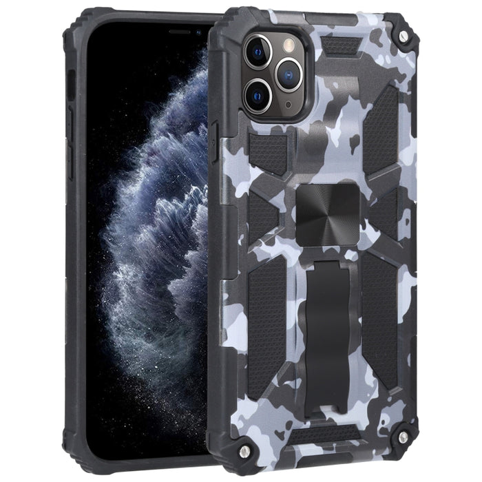 Camuflaje Armadura a prueba de golpes TPU + PC Estuche protector magnético con soporte, For iPhone 11, For iPhone 11 Pro, For iPhone 11 Pro Max