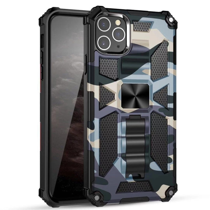Camuflaje Armadura a prueba de golpes TPU + PC Estuche protector magnético con soporte, For iPhone 11, For iPhone 11 Pro, For iPhone 11 Pro Max