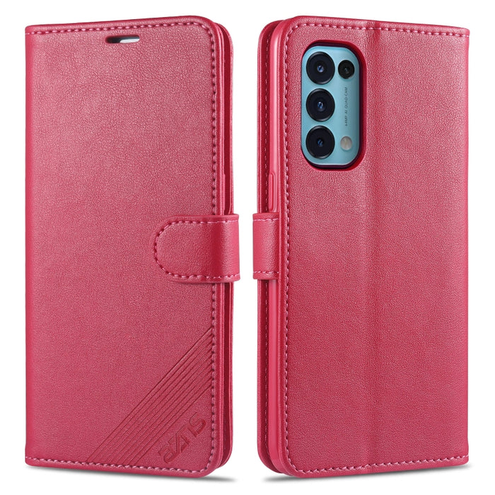 AZNS Estuche de cuero con tapa horizontal con textura de becerro magnético con ranuras para tarjetas y soporte y billetera, For OPPO Reno5 4G, For Xiaomi Mi 11