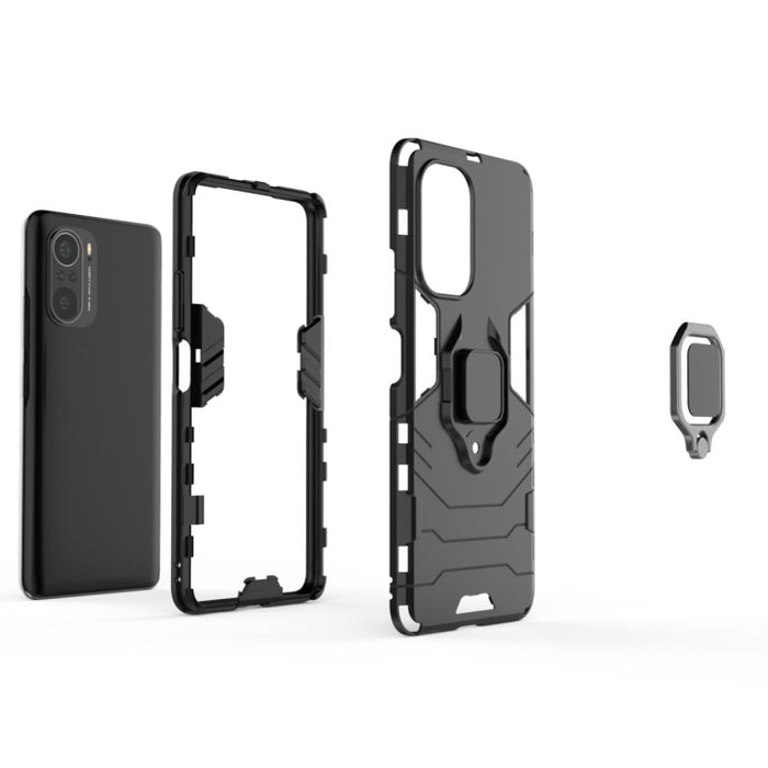 Funda protectora de PC + TPU a prueba de golpes con soporte de anillo magnético, For Xiaomi Redmi K40 / K40 Pro