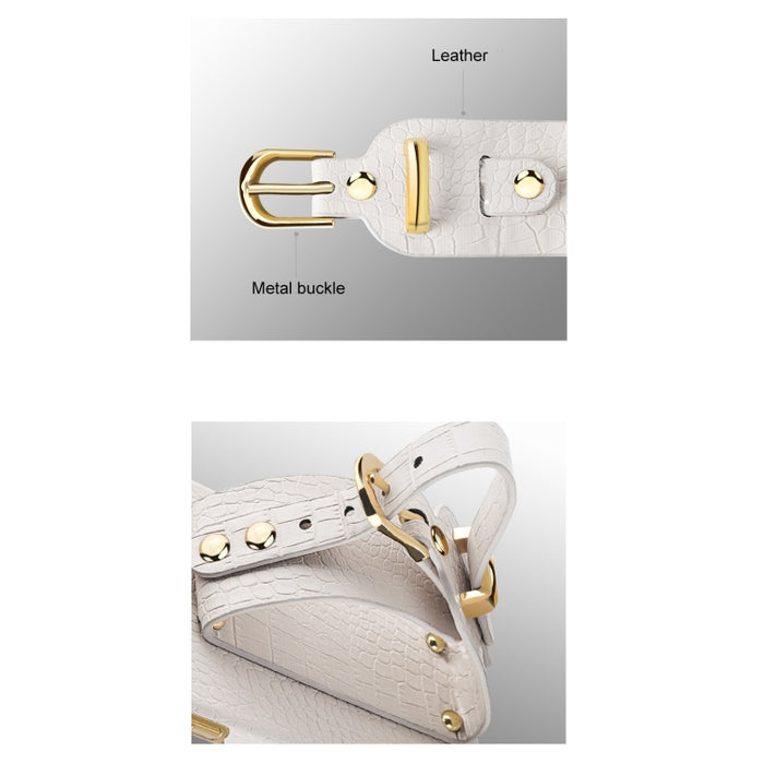 Estuche de cuero con patrón de cocodrilo de TPU electrochapado con correa para la muñeca