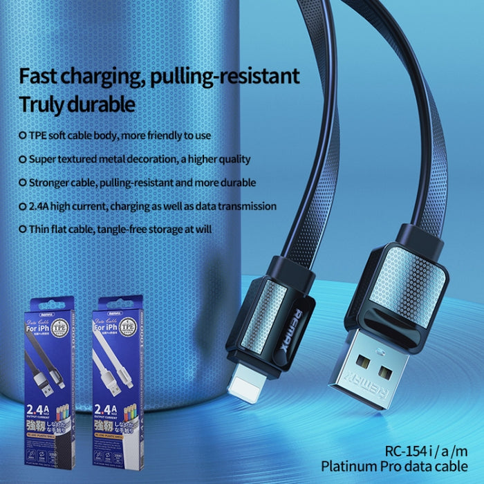 Cable de datos de carga Remax 2.4A Platinum Pro, longitud: 1 m
