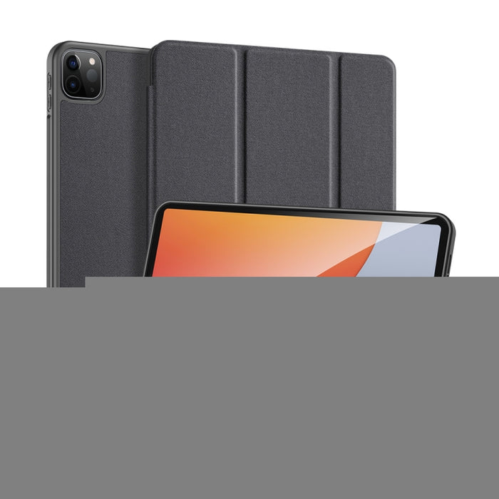 DUX DUCIS Domo Series Funda de cuero TPU + PU magnética con tapa horizontal con tres soportes plegables y ranura para bolígrafo y función de reposo / activación