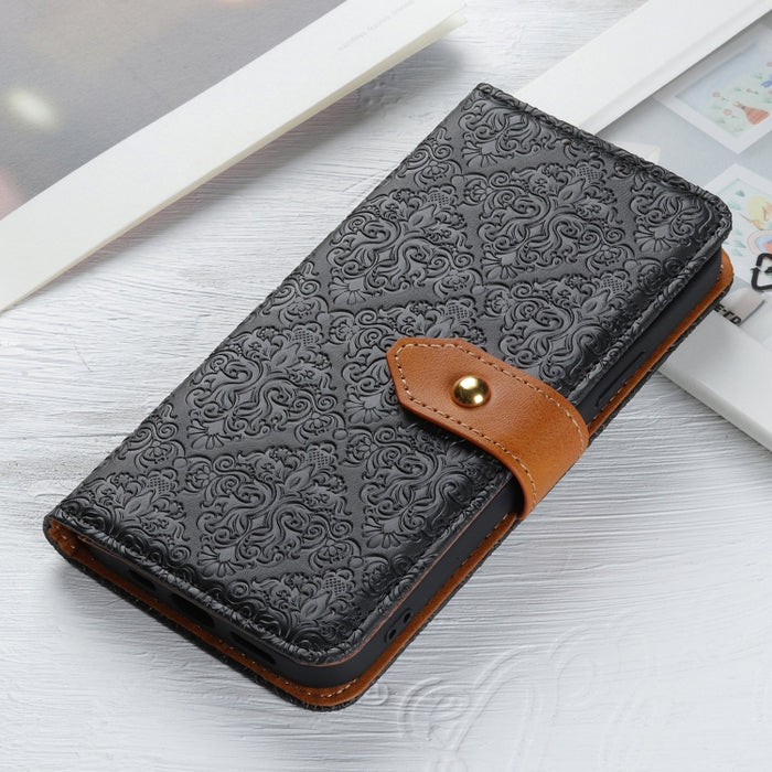 Estuche de cuero de PU con tapa horizontal y hebilla de cobre en relieve floral europeo con soporte y ranuras para tarjetas y billetera y marco de fotos, For OPPO Find X3 / X3 Pro, For Sony Xperia Ace II, For Samsung Galaxy A02s (US Version)           ...