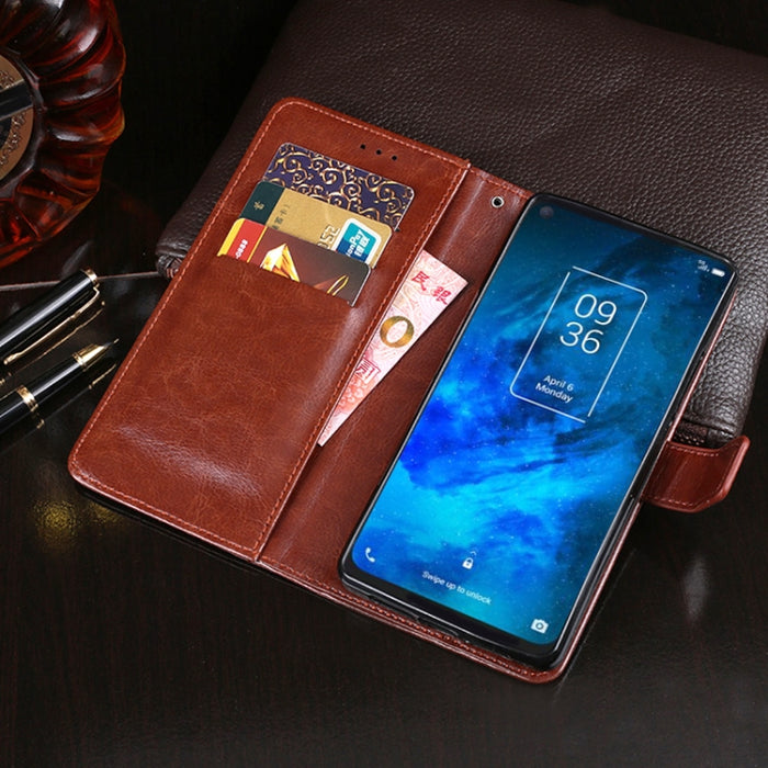 idewei Crazy Horse Texture Horizontal Flip Funda de cuero con soporte y ranuras para tarjetas y billetera, For TCL 10 5G, For vivo X60 Pro+ 5G