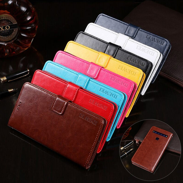 idewei Crazy Horse Texture Horizontal Flip Funda de cuero con soporte y ranuras para tarjetas y billetera, For TCL 10 5G, For vivo X60 Pro+ 5G