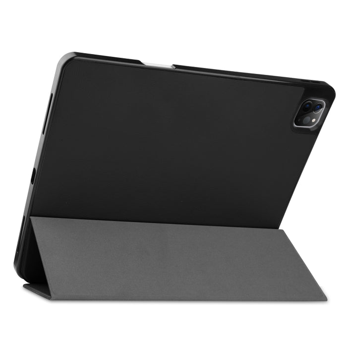 Estuche de cuero TPU + PU de nido de abeja con tapa horizontal con soporte de tres pliegues y función de reposo / activación y ranura para bolígrafo
