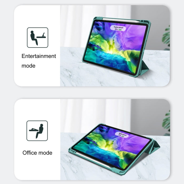 Mutural Pinyue Series PC + TPU Estuche de cuero con tapa horizontal con soporte y ranura para bolígrafo y función de suspensión / activación