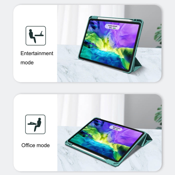 Mutural Pinyue Series PC + TPU Estuche de cuero con tapa horizontal con soporte y ranura para bolígrafo y función de suspensión / activación