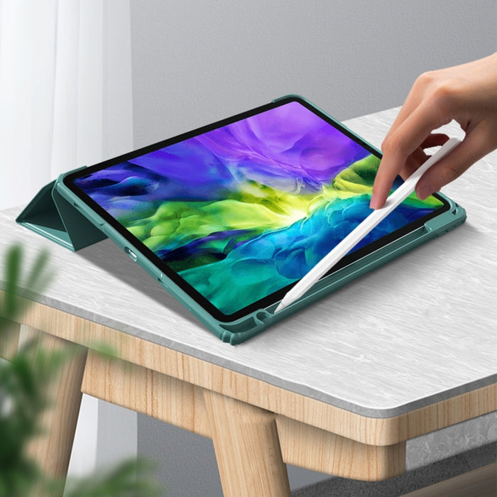 Mutural Pinyue Series PC + TPU Estuche de cuero con tapa horizontal con soporte y ranura para bolígrafo y función de suspensión / activación