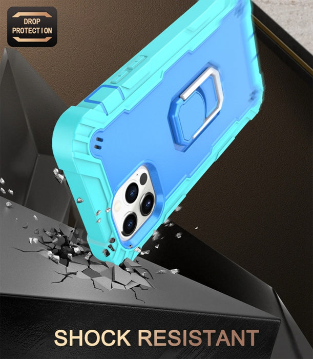 Funda protectora a prueba de golpes de PC + goma de 3 capas con soporte giratorio, For iPhone 12 Mini, For iPhone 12 / 12 Pro, For iPhone 12 Pro Max