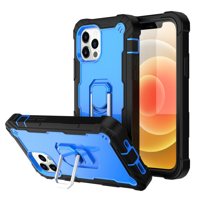 Funda protectora a prueba de golpes de PC + goma de 3 capas con soporte giratorio, For iPhone 12 Mini, For iPhone 12 / 12 Pro, For iPhone 12 Pro Max