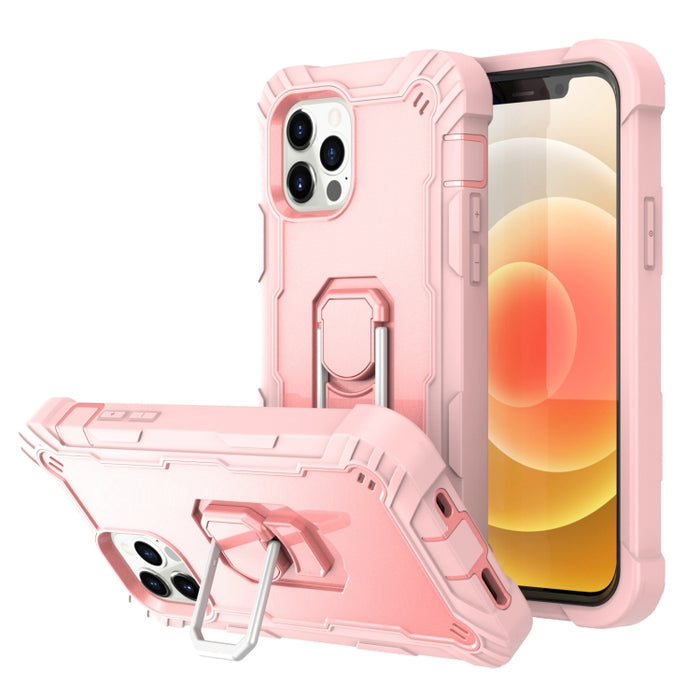 Funda protectora a prueba de golpes de PC + goma de 3 capas con soporte giratorio, For iPhone 12 Mini, For iPhone 12 / 12 Pro, For iPhone 12 Pro Max