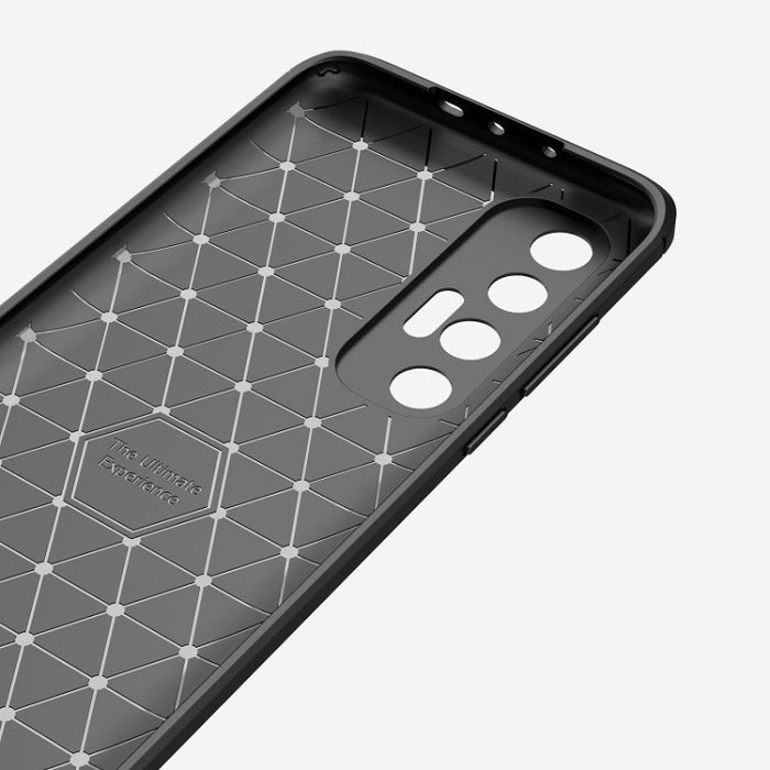 Estuche de TPU de fibra de carbono con textura cepillada, For Xiaomi Mi 10S