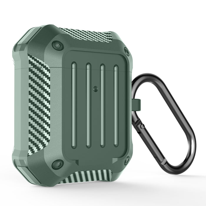 Estuche protector de TPU para equipaje de fibra de carbono a prueba de golpes para auriculares inalámbricos, For AirPods 1/2, For AirPods Pro